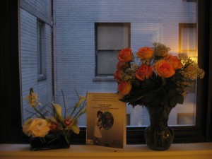Birthday flowers delivered during the Climate Justice conference